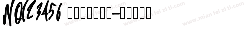 NO123456 regular字体转换
